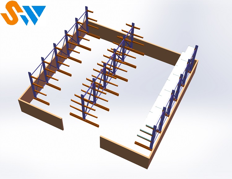 森沃倉儲懸臂貨架圖1